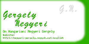 gergely megyeri business card